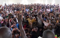 deaf and blind in crowd